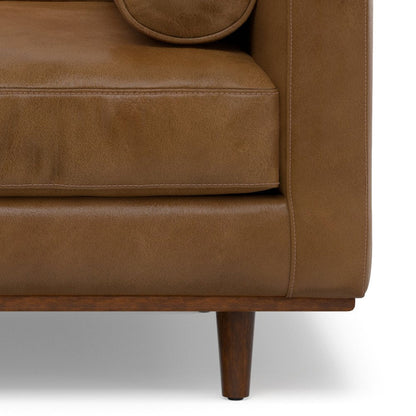 43" Brown Leather Arm Chair HomeRoots