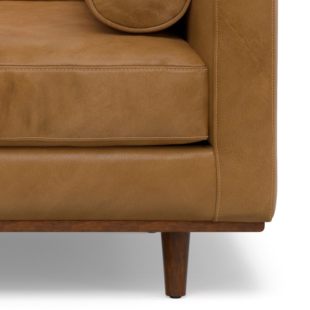 43" Brown Leather Arm Chair HomeRoots