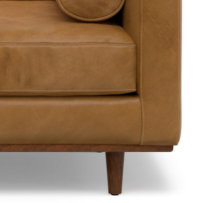 43" Brown Leather Arm Chair HomeRoots