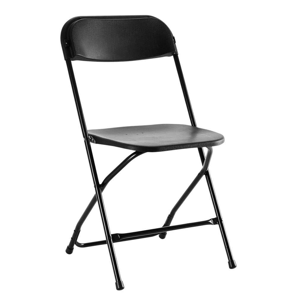 Set of Four Black Metal Outdoor Folding Stacking Dining Chairs HomeRoots