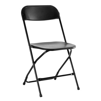 Set of Six Black Metal Outdoor Folding Stacking Dining Chairs HomeRoots