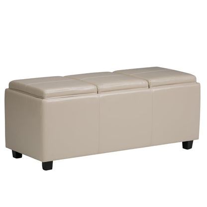 42" Black And Dark Brown Ottoman With Storage HomeRoots