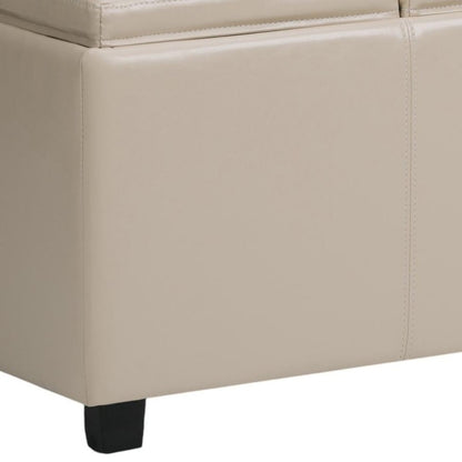 42" Black And Dark Brown Ottoman With Storage HomeRoots