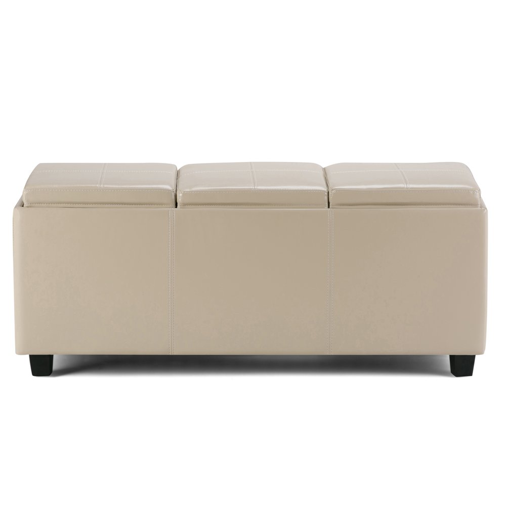 42" Black And Dark Brown Ottoman With Storage — view 2