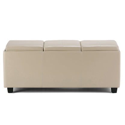 42" Black And Dark Brown Ottoman With Storage HomeRoots