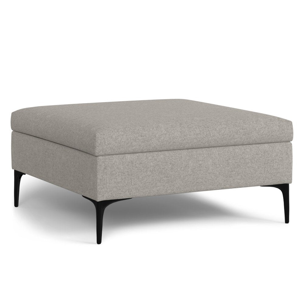 36" Brown And Black Ottoman With Storage HomeRoots