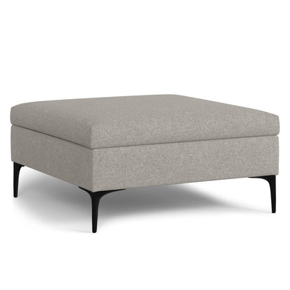 36" Brown And Black Ottoman With Storage HomeRoots