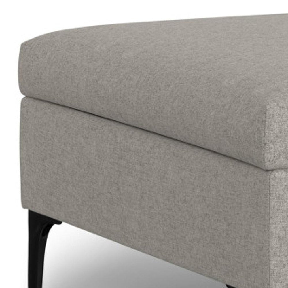 36" Brown And Black Ottoman With Storage — view 3