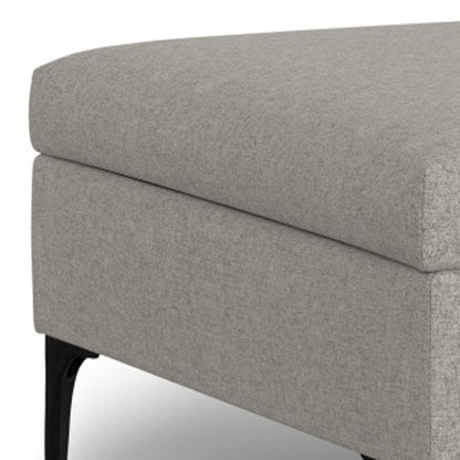 36" Brown And Black Ottoman With Storage HomeRoots