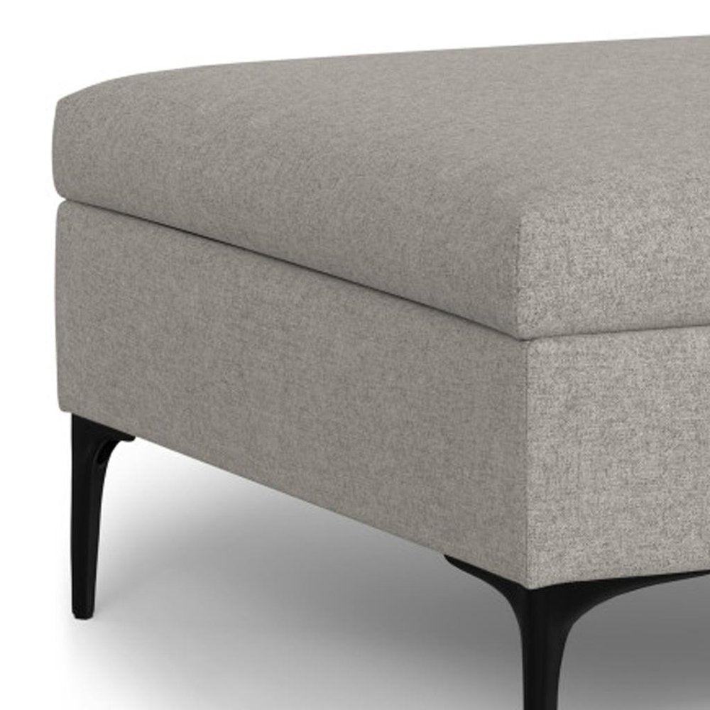 36" Brown And Black Ottoman With Storage HomeRoots