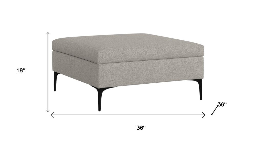 36" Brown And Black Ottoman With Storage HomeRoots