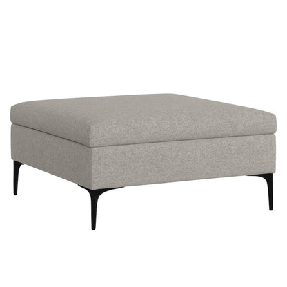36" Brown And Black Ottoman With Storage HomeRoots