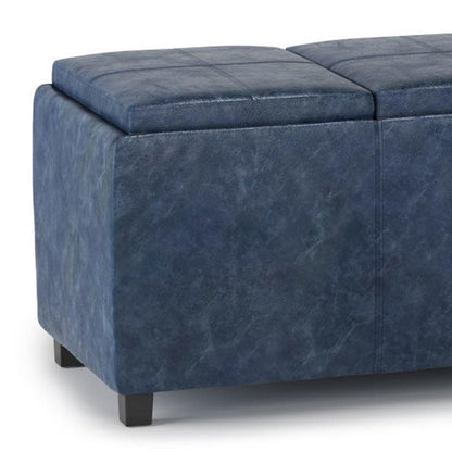 42" Black And Dark Brown Ottoman With Storage HomeRoots