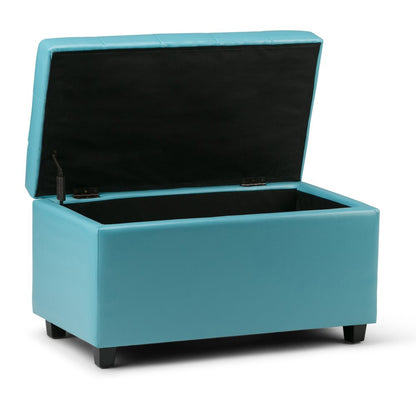 34" Chocolate And Dark Brown Tufted Ottoman With Storage HomeRoots