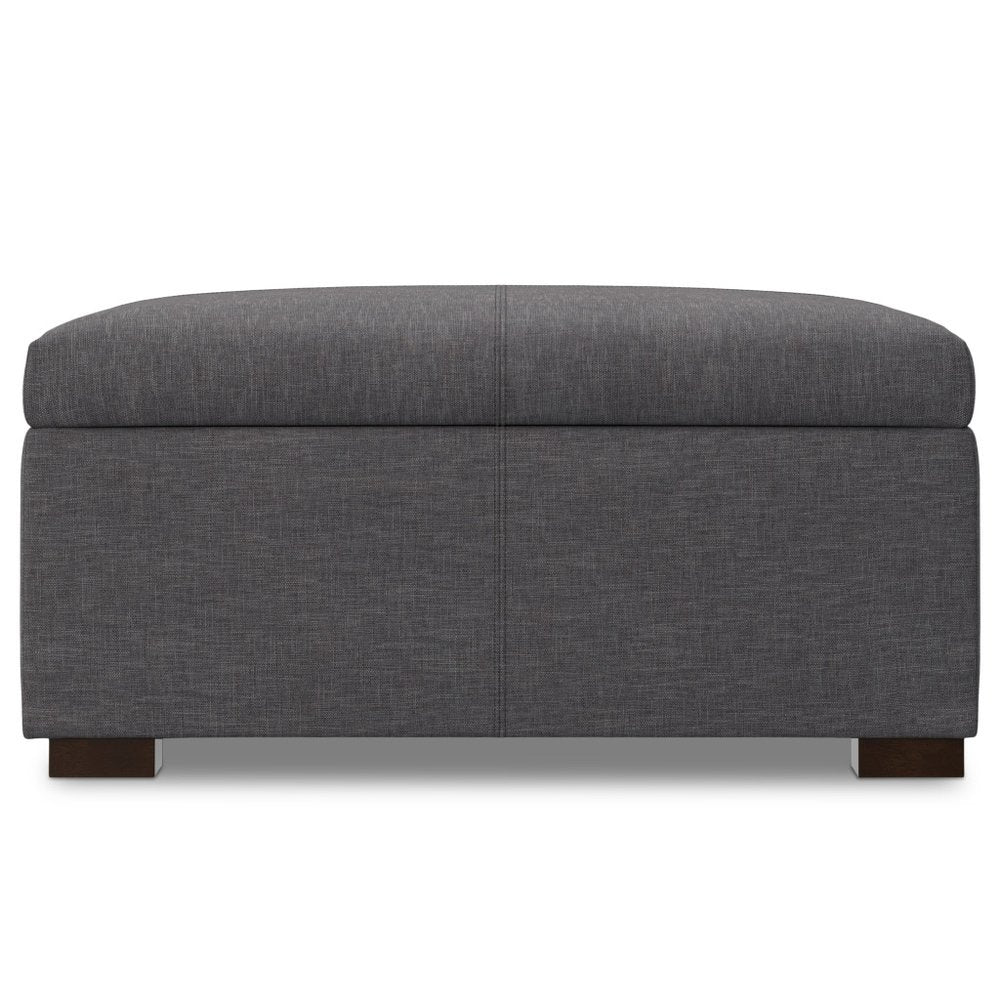 36" Brown And Walnut Ottoman With Storage — view 12