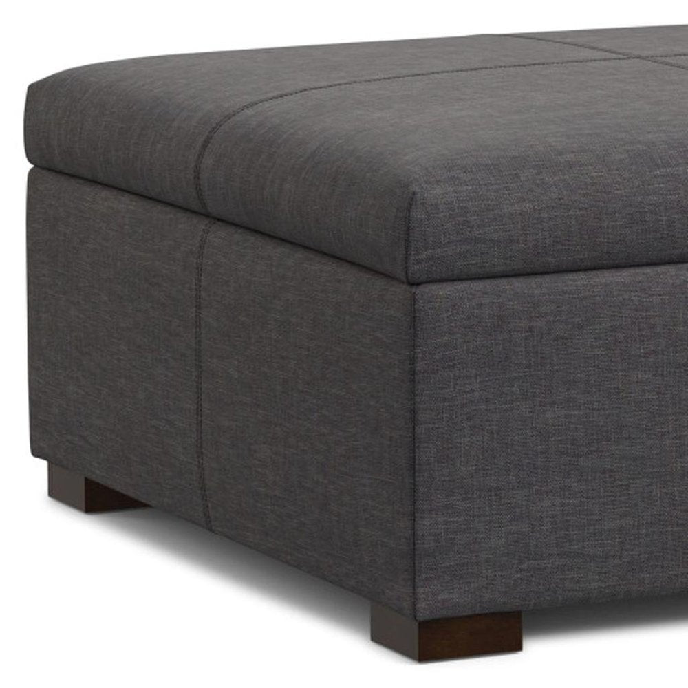 36" Brown And Walnut Ottoman With Storage — view 15