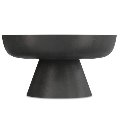 30" Black Aluminum Round Solid Coffee Table HomeRoots