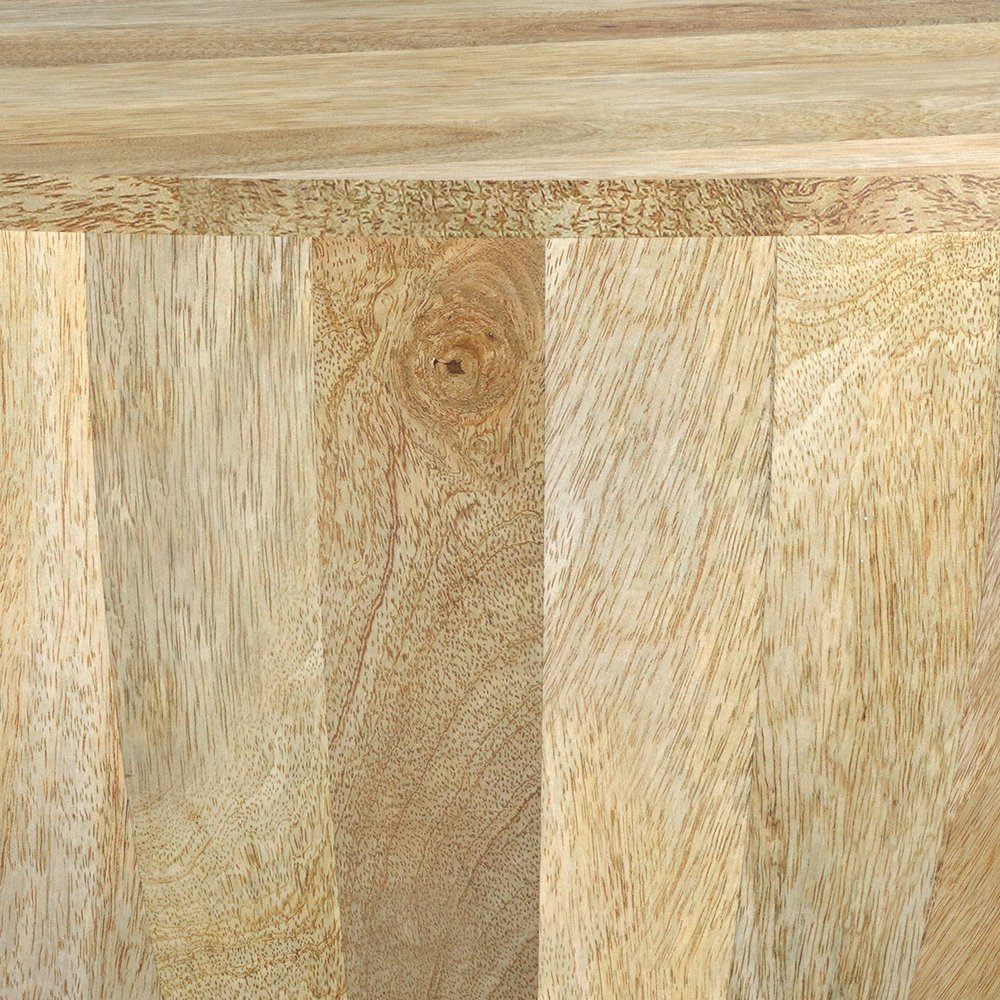 34" Natural Solid Wood Round Solid Coffee Table HomeRoots