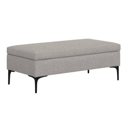 48" Cloud And Black Cocktail Ottoman With Storage