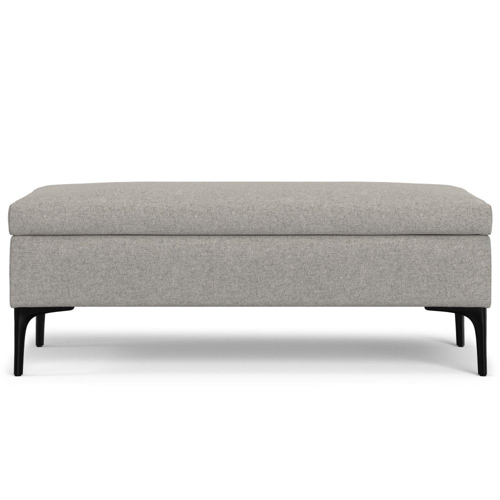48" Cloud And Black Cocktail Ottoman With Storage HomeRoots