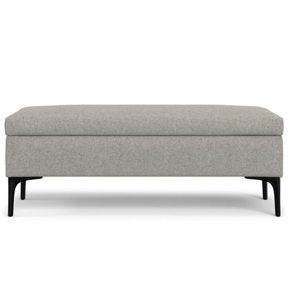 48" Cloud And Black Cocktail Ottoman With Storage HomeRoots