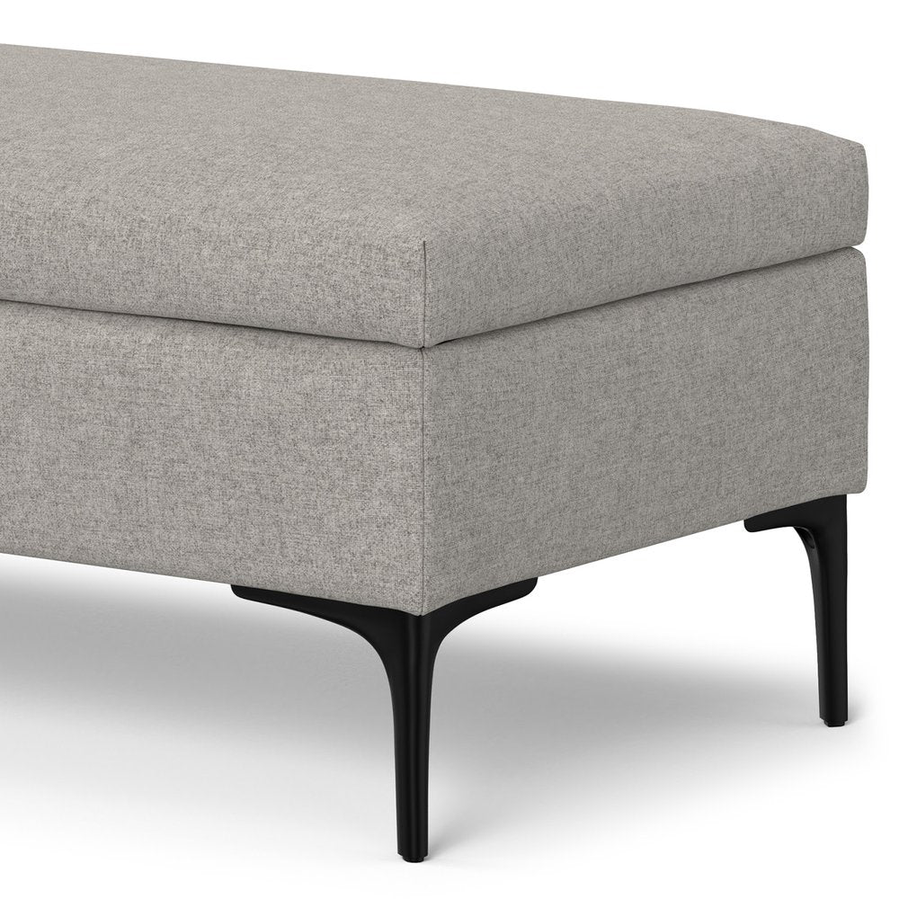 48" Cloud And Black Cocktail Ottoman With Storage HomeRoots