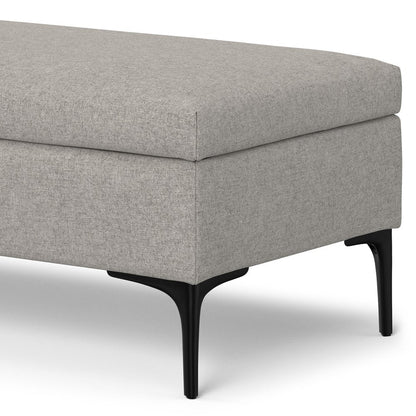 48" Cloud And Black Cocktail Ottoman With Storage HomeRoots