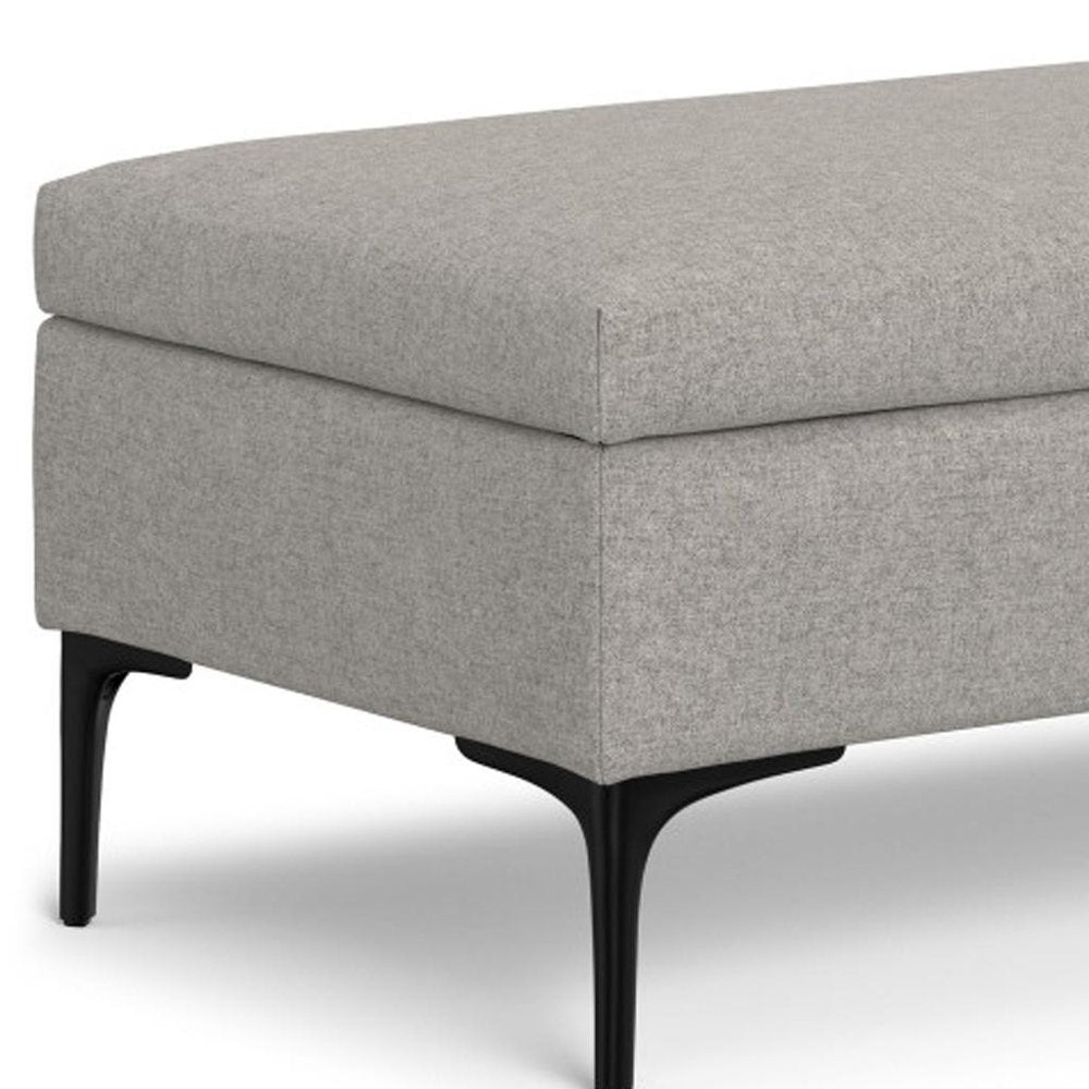 48" Cloud And Black Cocktail Ottoman With Storage HomeRoots
