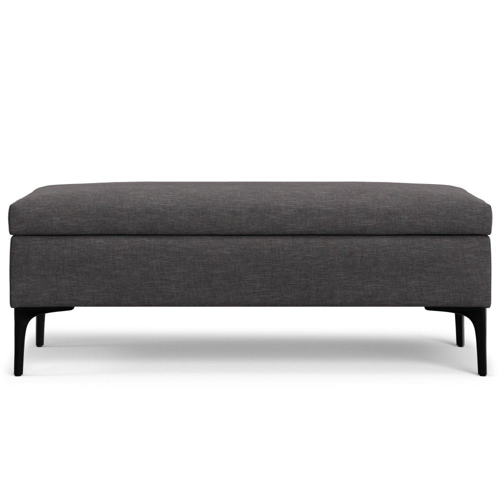 48" Cloud And Black Cocktail Ottoman With Storage — view 13