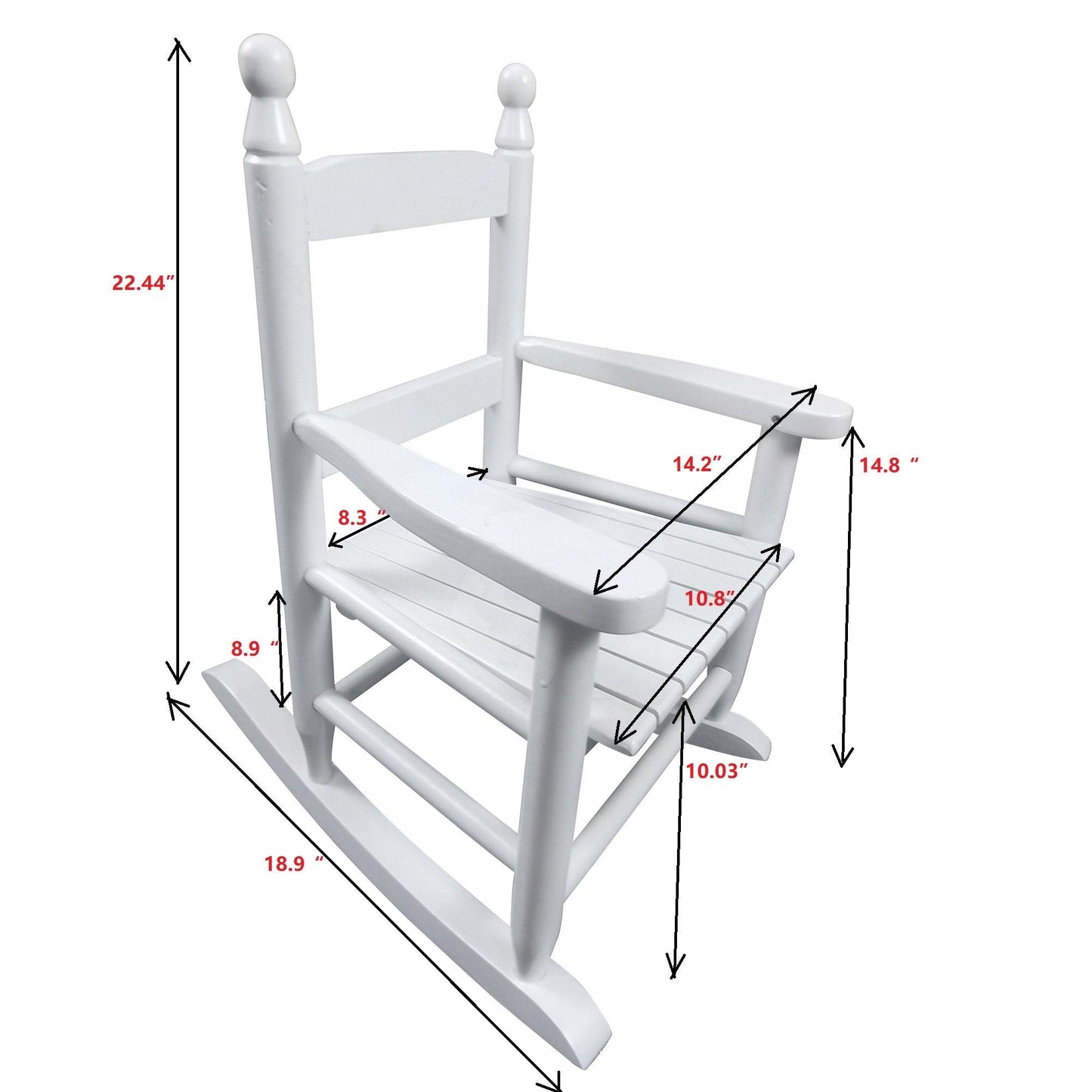 Children's rocking white chair- Indoor or Outdoor -Suitable for kids-Durable - FurniFindUSA