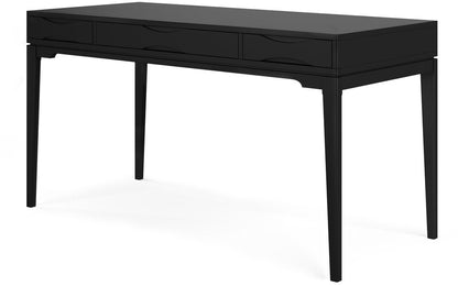 60" Gray Solid Wood Writing Desk With Two Drawers HomeRoots