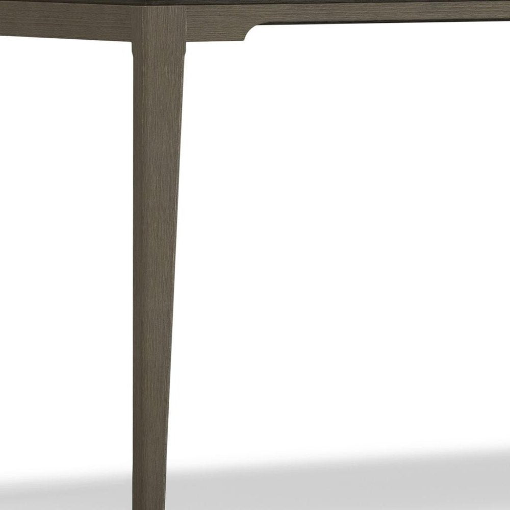 60" Gray Solid Wood Writing Desk With Two Drawers HomeRoots