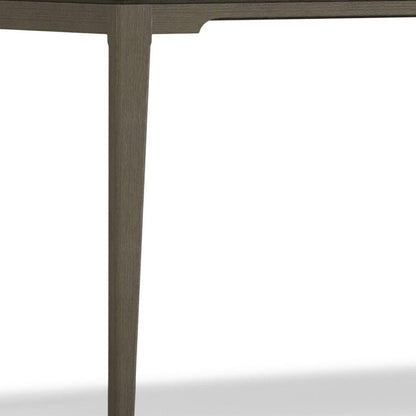 60" Gray Solid Wood Writing Desk With Two Drawers HomeRoots