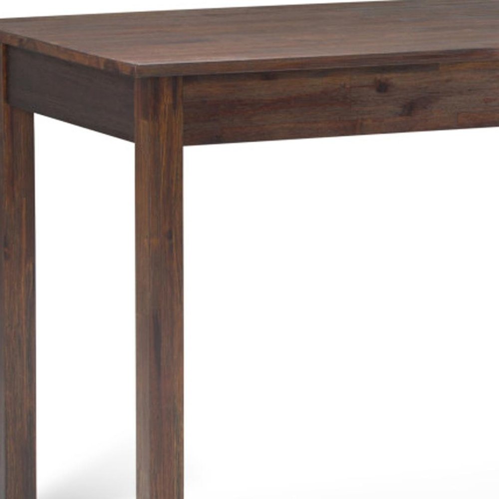 60" Brown and Charcoal Solid Wood Computer Desk — view 2