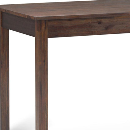 60" Brown and Charcoal Solid Wood Computer Desk HomeRoots