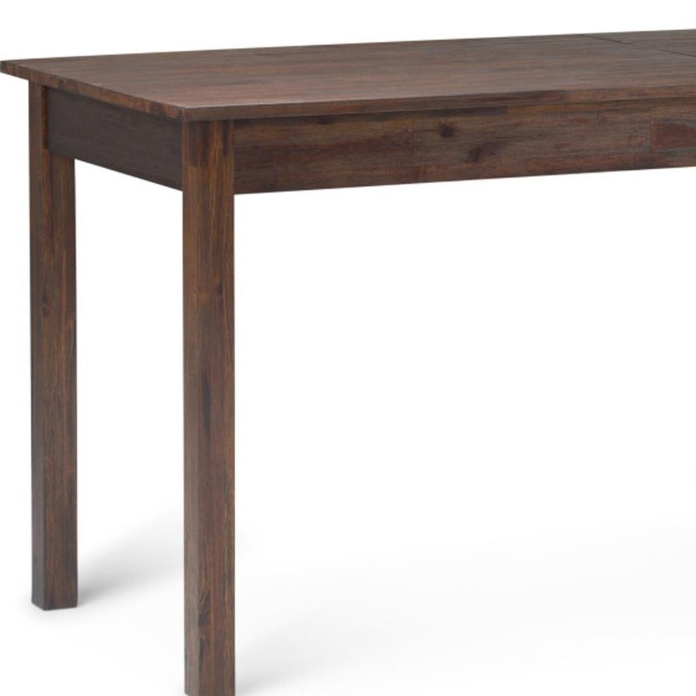 60" Brown and Charcoal Solid Wood Computer Desk — view 3