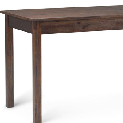 60" Brown and Charcoal Solid Wood Computer Desk HomeRoots
