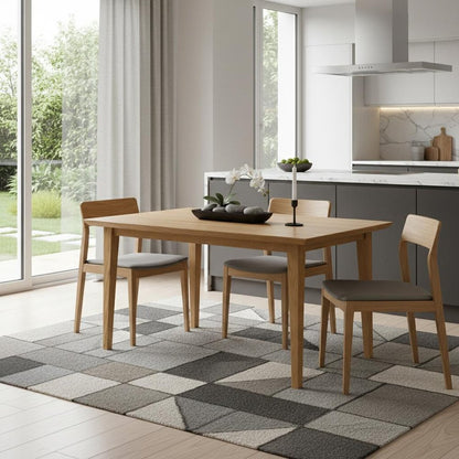 60" Oak Wood Dining Table HomeRoots