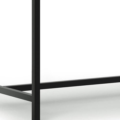 72" Gray And Black Solid Wood And Iron Dining Table HomeRoots