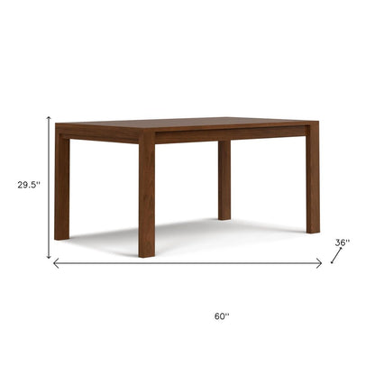 60" Oak Wood Dining Table HomeRoots