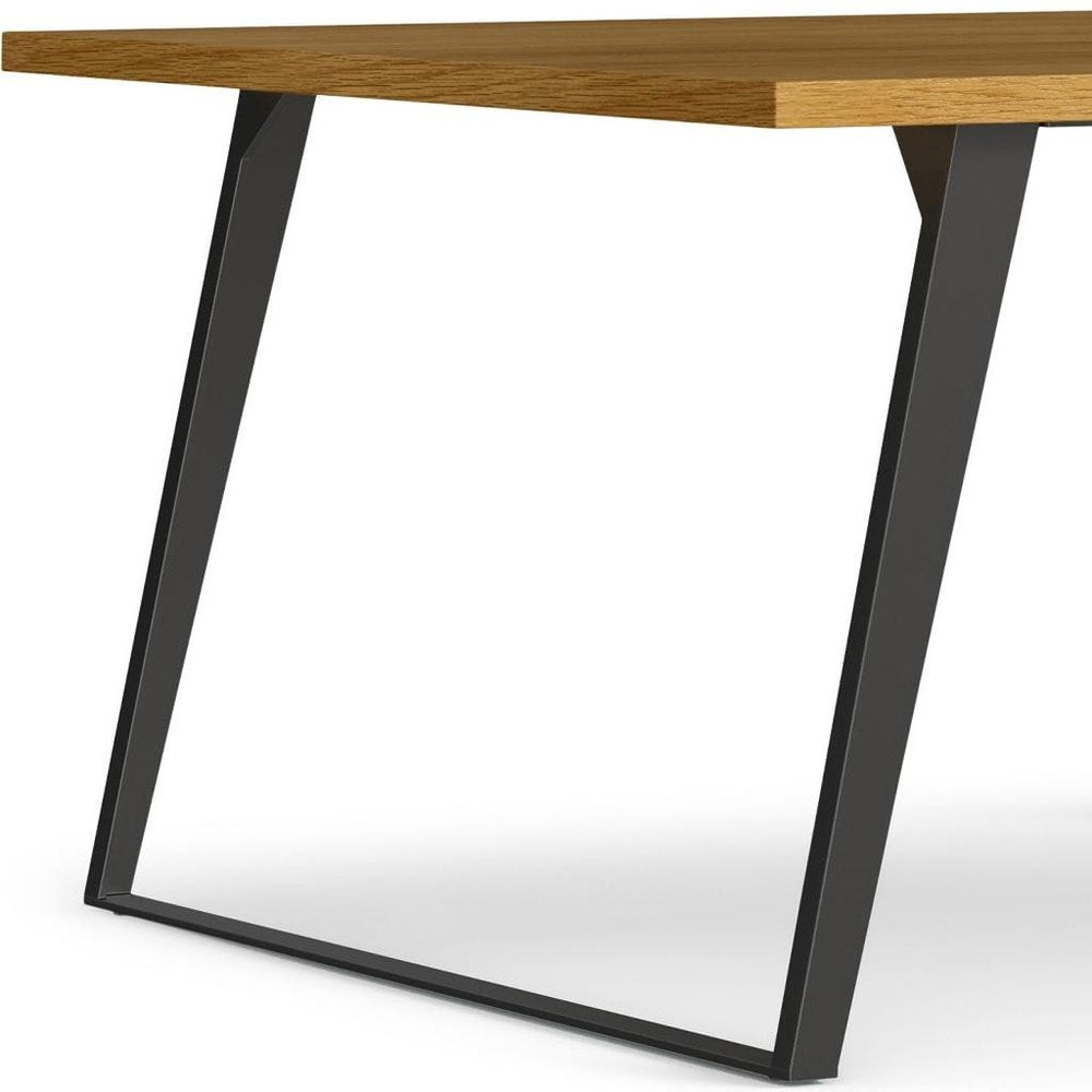 54" Walnut And Graphite Wood And Iron Sled Base Square Dining Table HomeRoots