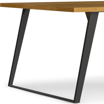54" Walnut And Graphite Wood And Iron Sled Base Square Dining Table HomeRoots