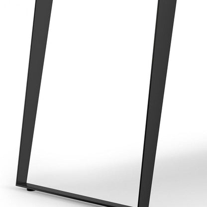 72" Natural And Black Solid Wood And Iron Sled Base Live Edge Dining Table HomeRoots
