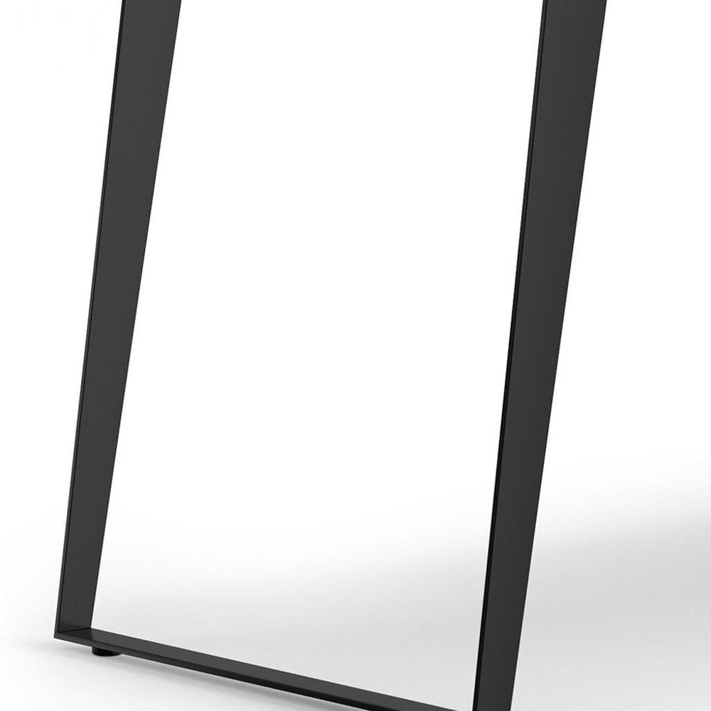 72" Walnut And Black Solid Wood And Iron Sled Base Live Edge Dining Table — view 7