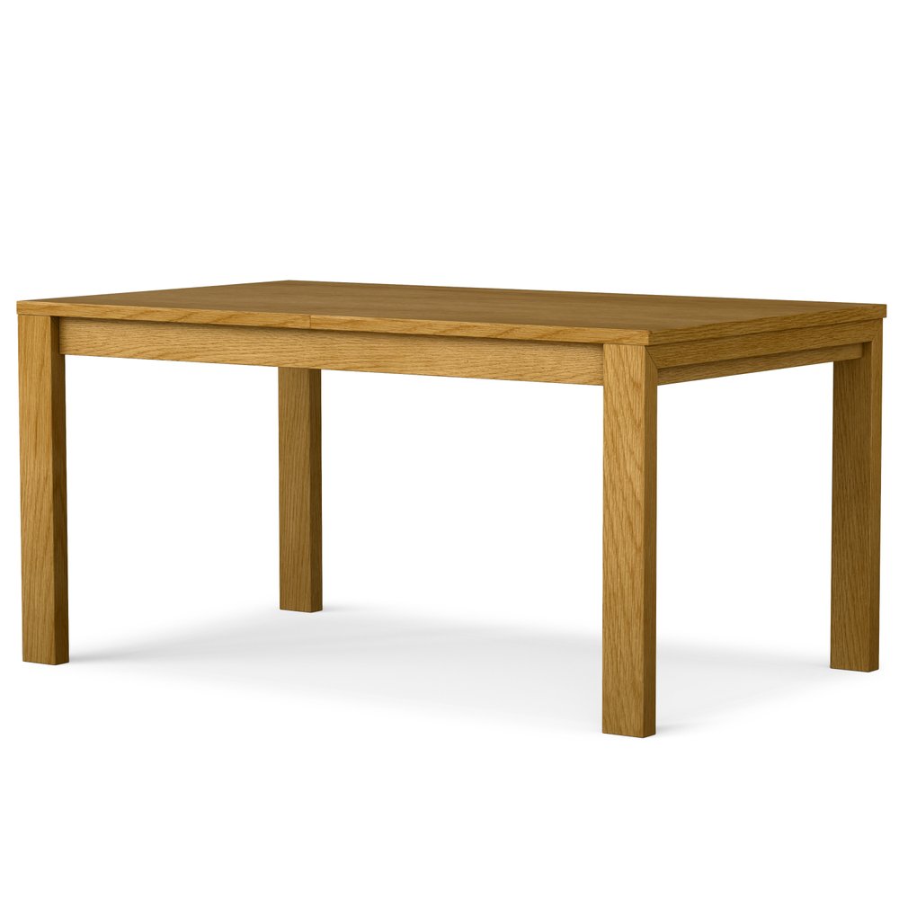 60" Oak Wood Butterfly Leaf Extendable Dining Table — view 3