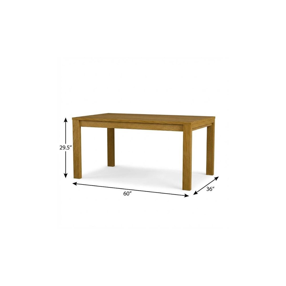 60" Oak Wood Butterfly Leaf Extendable Dining Table HomeRoots
