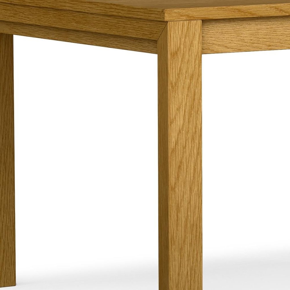 60" Oak Wood Butterfly Leaf Extendable Dining Table — view 4