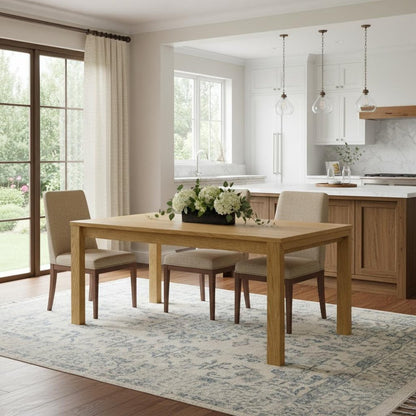 60" Oak Wood Butterfly Leaf Extendable Dining Table HomeRoots