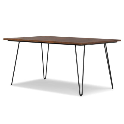 66" Umber And Black Solid Wood And Iron Dining Table HomeRoots