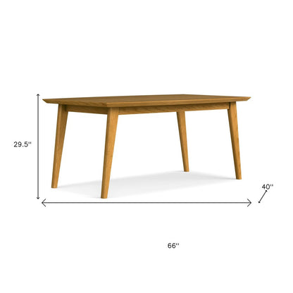 66" Oak Wood Dining Table